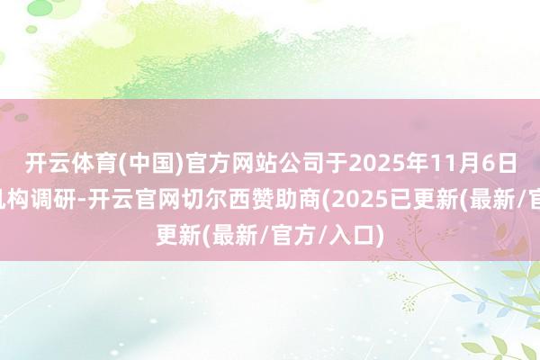 开云体育(中国)官方网站公司于2025年11月6日接受5家机构调研-开云官网切尔西赞助商(2025已更新(最新/官方/入口)