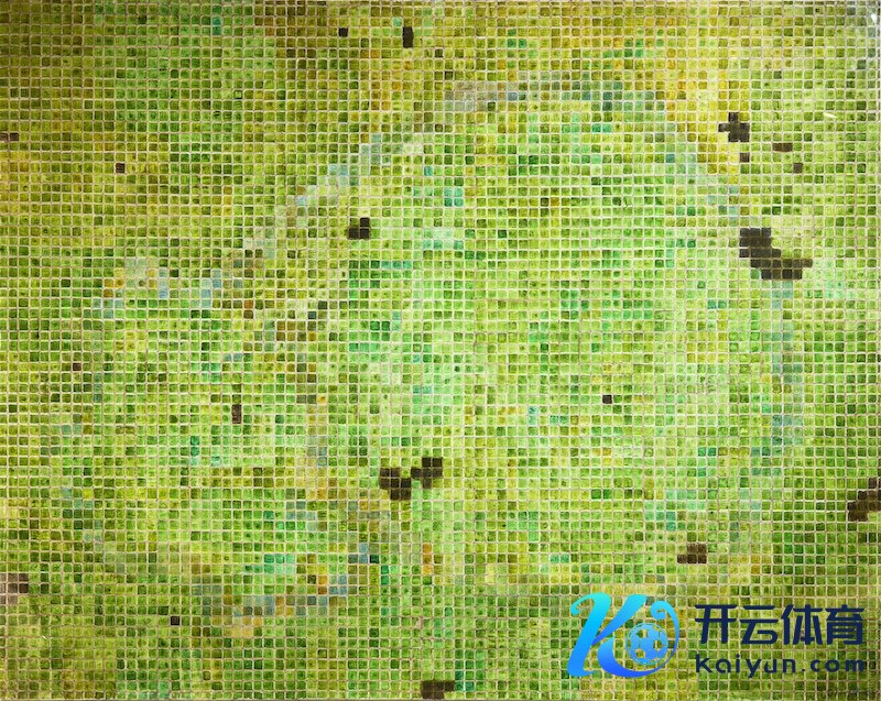 张恩利，剥落的马赛克（二），2011年，布面油画 200x250cm。受访东谈主供图