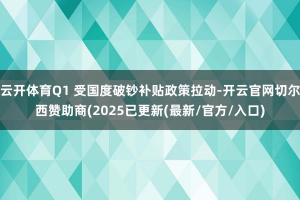 云开体育Q1 受国度破钞补贴政策拉动-开云官网切尔西赞助商(2025已更新(最新/官方/入口)